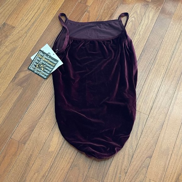 New GK Elite Sportswear Burgundy Velour Gem Dance Ballet Leotard Adult Large - Picture 11 of 15